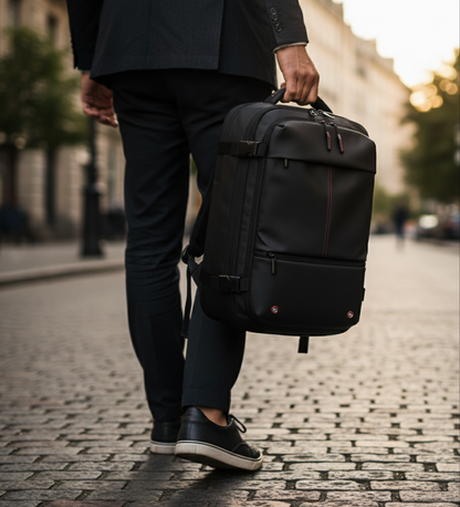 Packfrei Pro – Premium Vakuum-Rucksack für Business & Reisen.